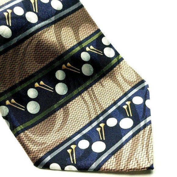 Steven Harris Golf Balls Golf Tees Sport Tie - Picture 2 of 6